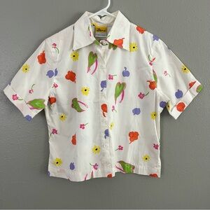 VTG Ken Done Button Up Shirt Art You Wear Hand Painted Print Australia Sz L NWT